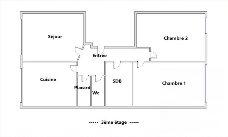 Appartement - 65 m² - 3 pièces