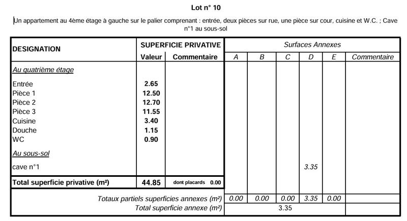 Appartement - 45 m² - 3 pièces