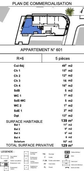 Appartement - 139 m² - 5 pièces