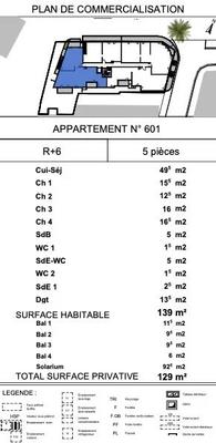 Appartement - 139 m² - 5 pièces