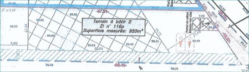 Terrain - 950 m²