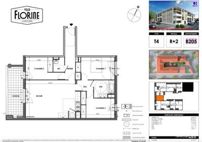 Appartement - 59 m² - 3 pièces