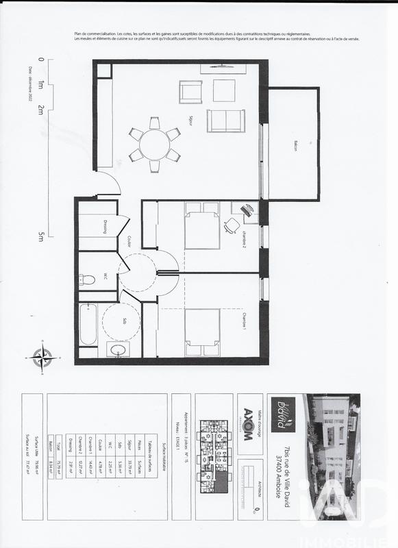 Appartement - 76 m² - 3 pièces