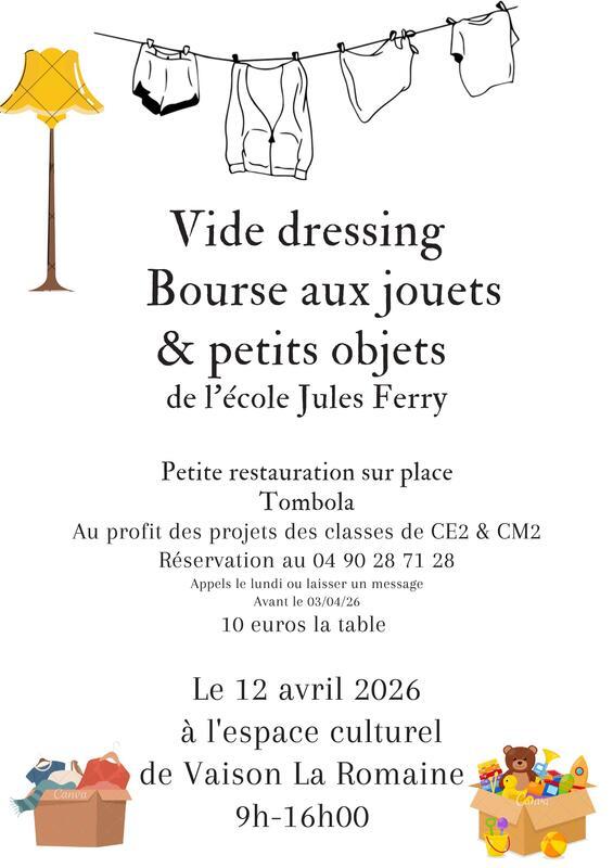 Vide dressing - bourse aux jouets et petits objets