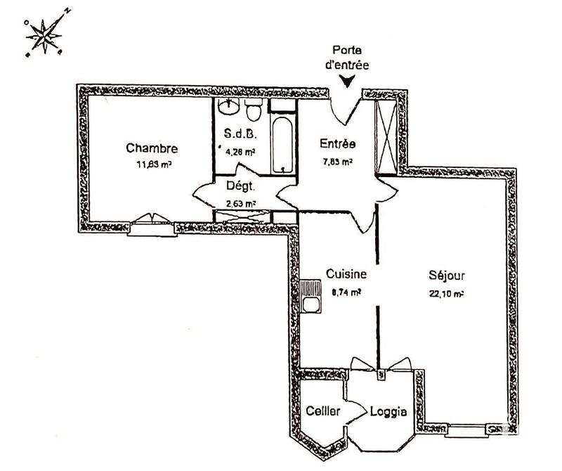 Appartement - 58 m² - 2 pièces