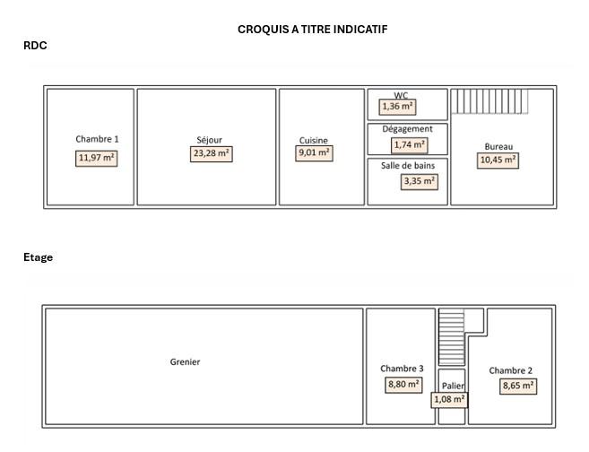 Maison - 80 m² - 5 pièces