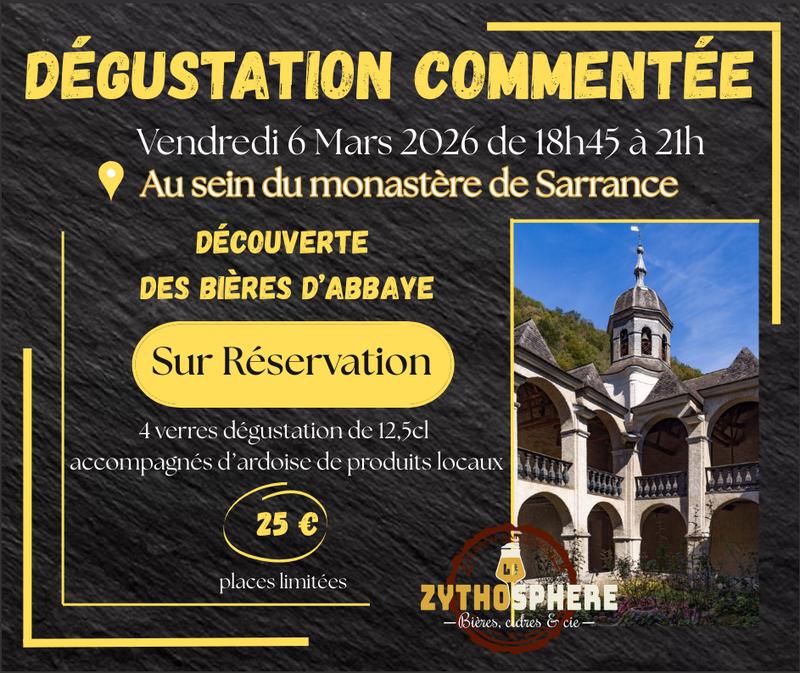 Dégustation commentée - découverte des bières d'Abbaye