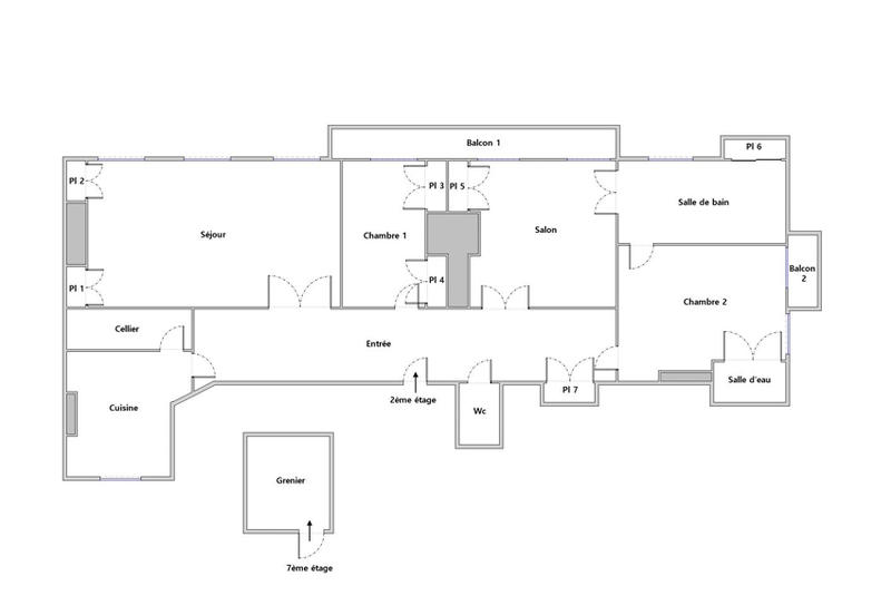 Appartement - 150 m² - 5 pièces