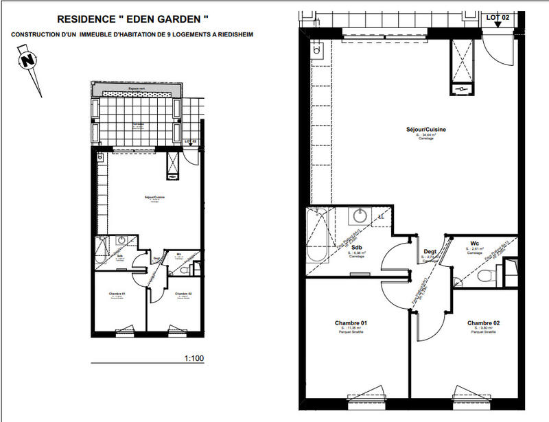 Appartement - 67 m² - 3 pièces