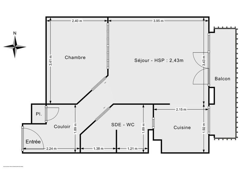 Appartement - 34 m² - 2 pièces