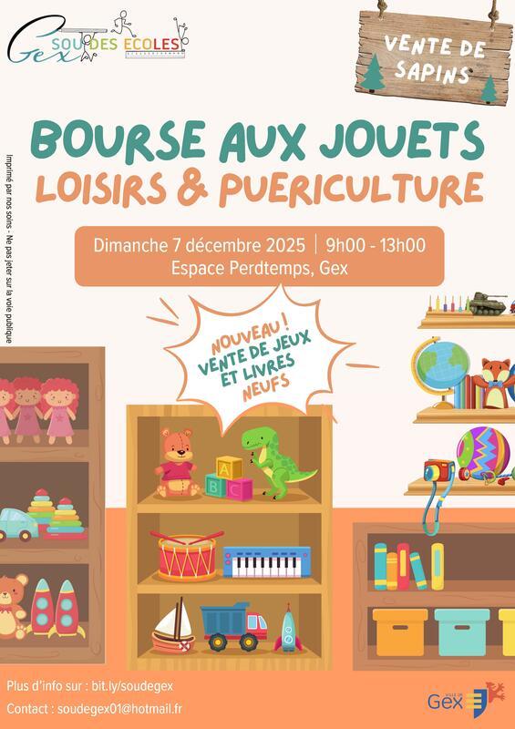 Bourse aux jouets, loisirs et puériculture