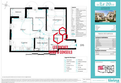 Appartement - 60 m² - 3 pièces