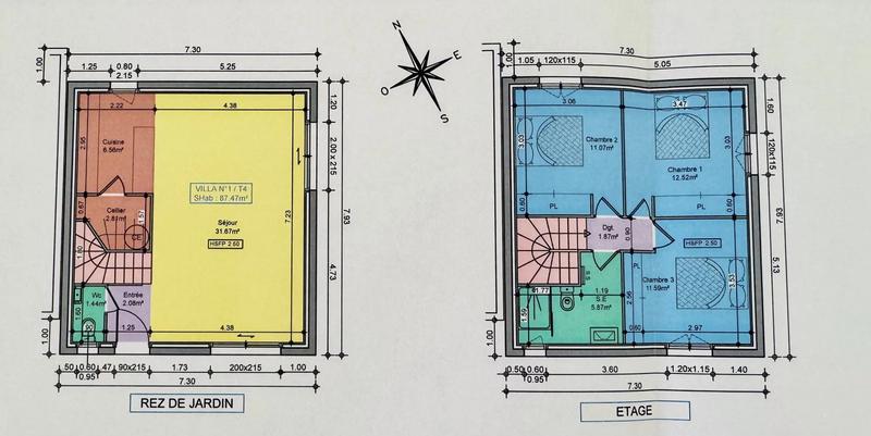 Maison - 87 m² - 4 pièces