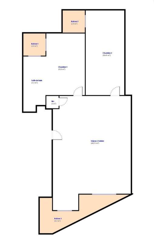 Appartement - 86 m² - 3 pièces