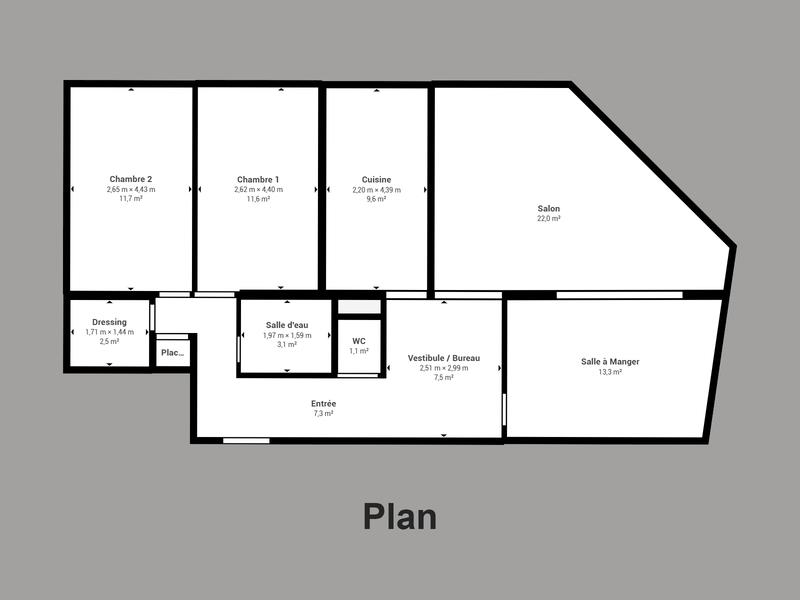 Appartement - 89 m² - 4 pièces