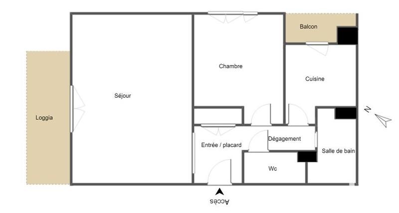 Appartement - 44 m² - 2 pièces