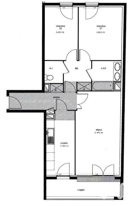 Appartement - 71 m² - 3 pièces