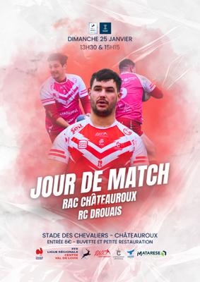 Rugby : Rac Châteauroux - Rc Drouais