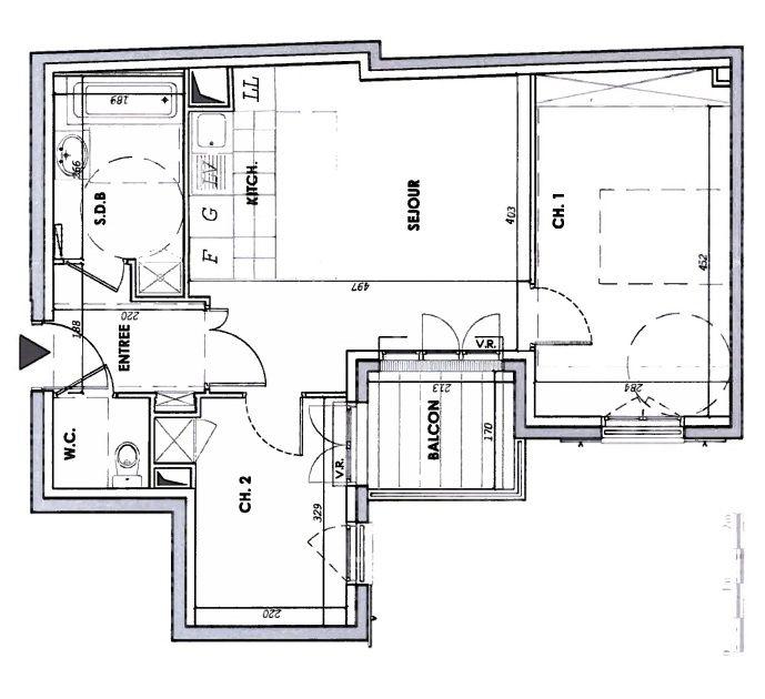 Appartement - 54 m² - 3 pièces