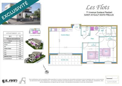 Appartement - 60 m² - 3 pièces