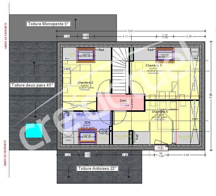Maison - 112 m² - 5 pièces