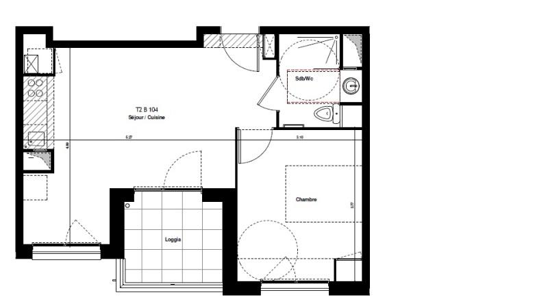 Appartement - 39 m² - 2 pièces