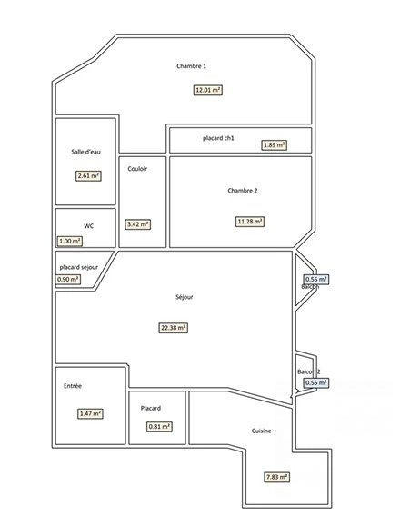 Appartement - 65 m² - 3 pièces