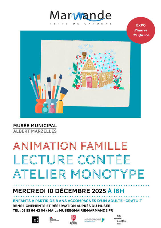 Animation Famille au Musée Marzelles - Lecture contée et atelier monotype