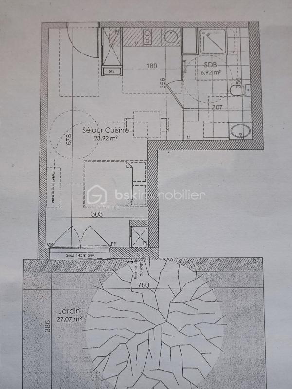 Studio - 31 m² - 1 pièce