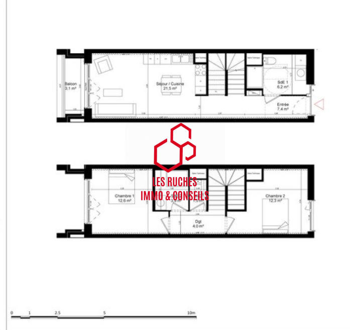 Appartement - 69 m² - 3 pièces