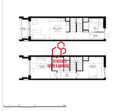 Appartement - 69 m² - 3 pièces