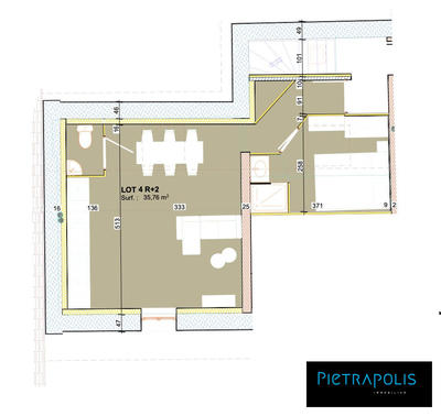 Appartement - 36 m² - 2 pièces