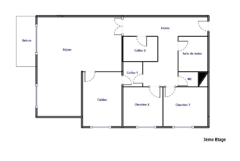 Appartement ancien - 83 m² - 3 pièces