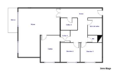 Appartement ancien - 83 m² - 3 pièces