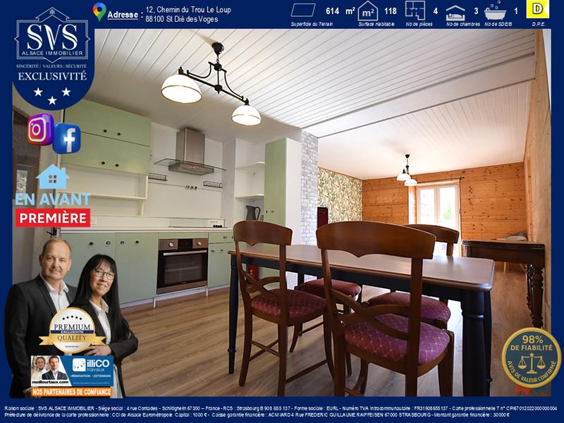 Maison - 118 m² - 4 pièces