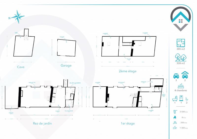 Maison - 205 m² - 7 pièces