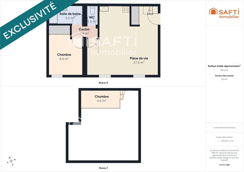 Appartement - 49 m² - 2 pièces