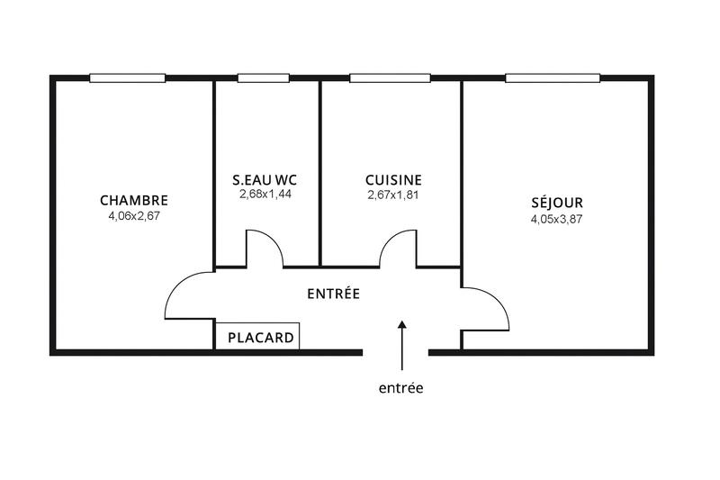 Appartement - 39 m² - 2 pièces
