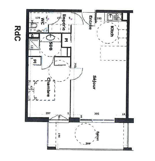 Appartement - 50 m² - 2 pièces