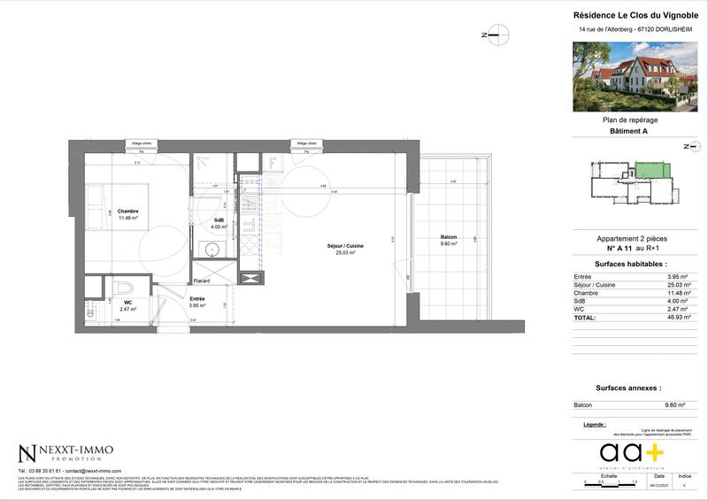 Appartement - 47 m² - 2 pièces