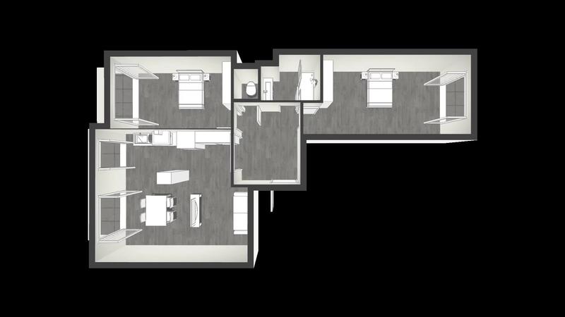 Appartement - 85 m² - 3 pièces