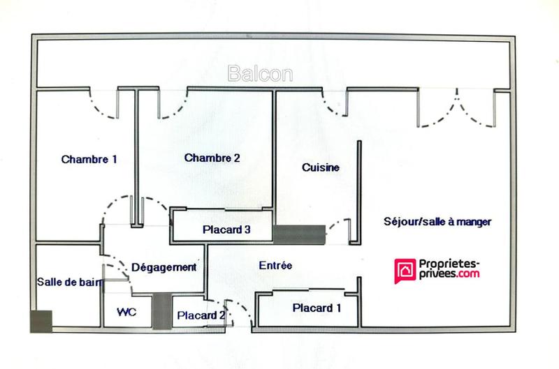 Appartement - 61 m² - 3 pièces