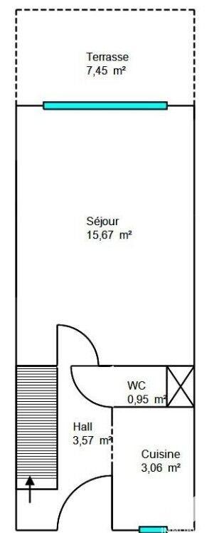 Appartement - 47 m² - 2 pièces