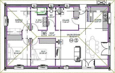 Maison - 88 m² - 4 pièces