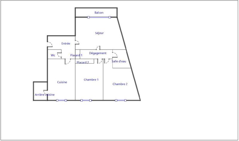 Appartement - 61 m² - 3 pièces