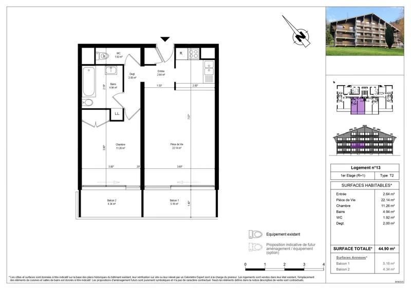 Appartement - 44 m² - 2 pièces