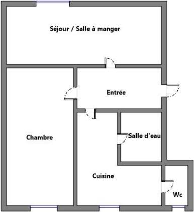 Appartement - 39 m² - 2 pièces