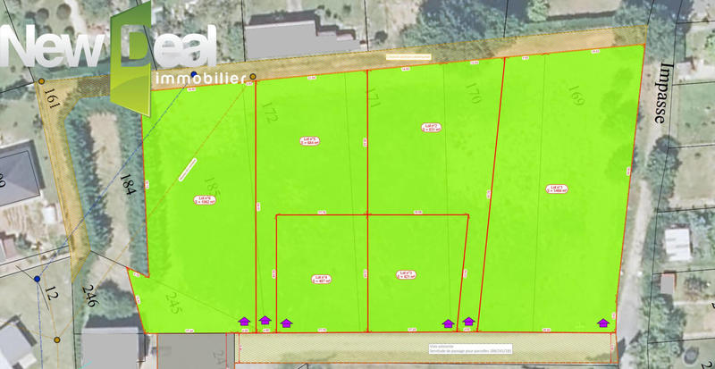 Terrain constructible - 1 066 m²