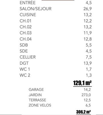 Maison - 130 m² - 5 pièces
