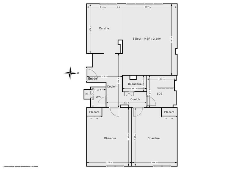 Appartement - 63 m² - 3 pièces